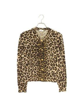 Celine 2 Z Cashmere Leopard Cardigan